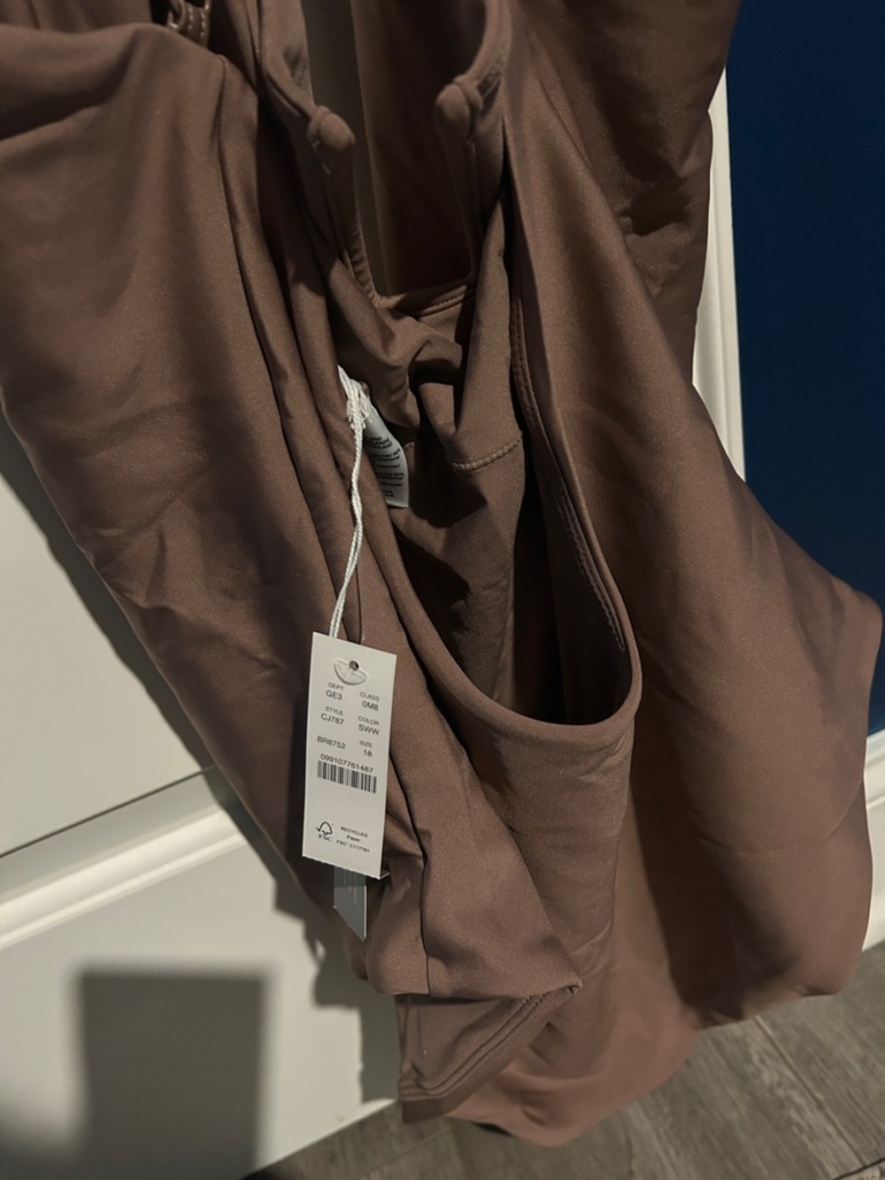 J. Crew Smokey willow wood Mira Swimsuit with classic sculpt - Picture 2 of 5